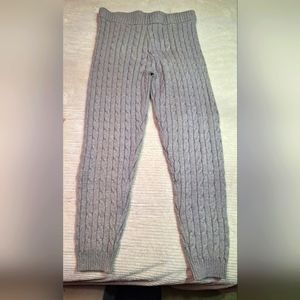 Cable knit sweater leggings